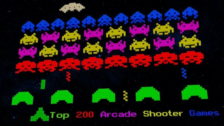 Top 200 Arcade "Coin-op" Shooter Games from 1971 to 2019 with original game sound in 60 fps