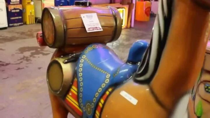 Donkey Coin-Op Kiddie Ride Plays "Old McDonald" While Packing Tequila