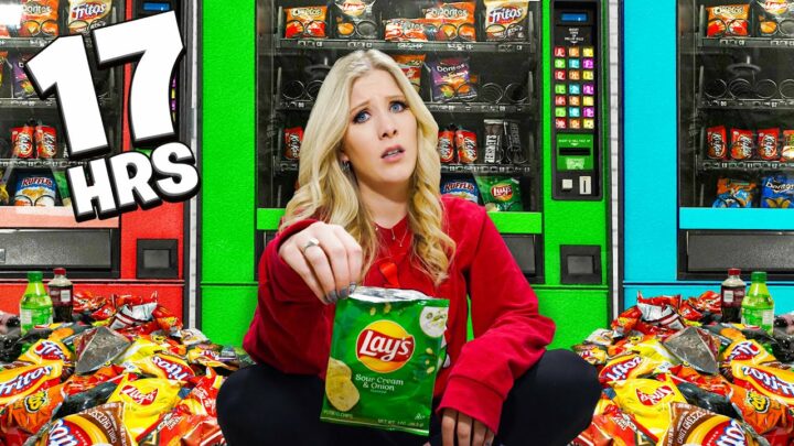 Eating Only VENDING MACHINE Food for 24 Hours! – Challenge