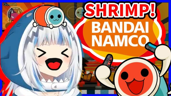 Official Bandai Namco Shrimps and Roasts Gura on Stream【Gawr Gura / HololiveEN】
