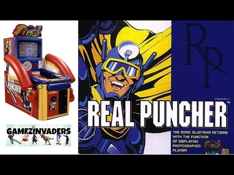 REAL PUNCHER Arcade Coin Op Boxing game with built in punching bag