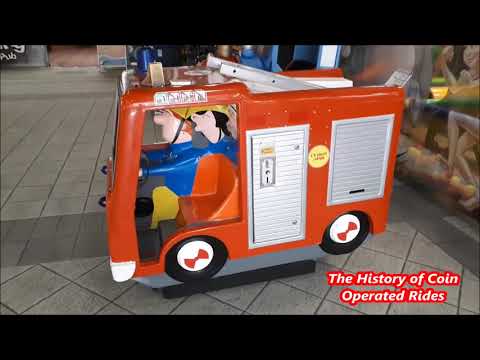 1990s Coin Operated Fire Engine Kiddie Ride – Fireman Sam