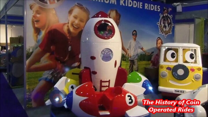 2010s Coin Operated Roundabout Kiddie Ride – Astro-Vend Rocket Carousel