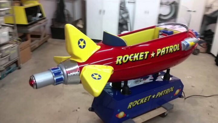 Rocket Patrol coin op kiddie ride rocket ship