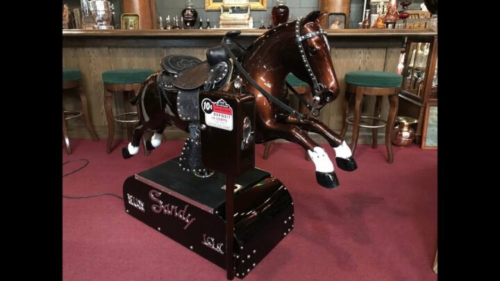 1950's Coin Operated SANDY Horses Kiddie Ride Fully Restored FOR SALE $12,995