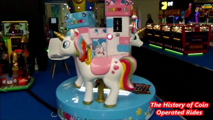 2010s Coin Operated Roundabout Kiddie Ride – Unicorn Carousel