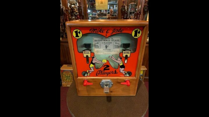 1947 Associated Amusements" Mike & Jake" Coin Op  Basketball Game SOLD FOR $1,495