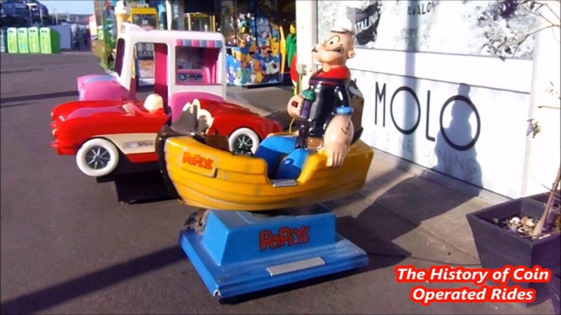 1990s Jolly Roger Coin Operated Boat Kiddie Ride – Popeye